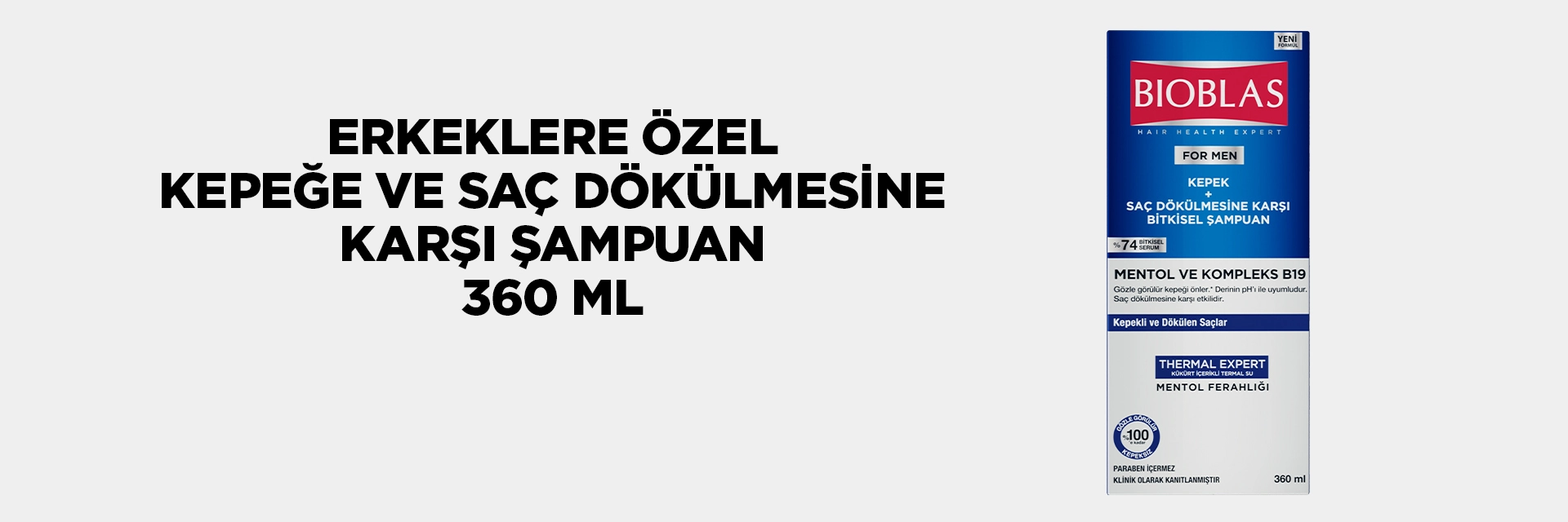 Erkeklere Özel Kepeğe ve Saç Dökülmesine Karşı